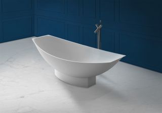 Ванна из искусственного камня ABBER Stein AS9610 180x80см белый матовый